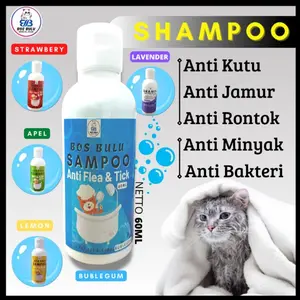 Sampo anti kutu jamur melebatkan bulu rontok kucing 60ml
