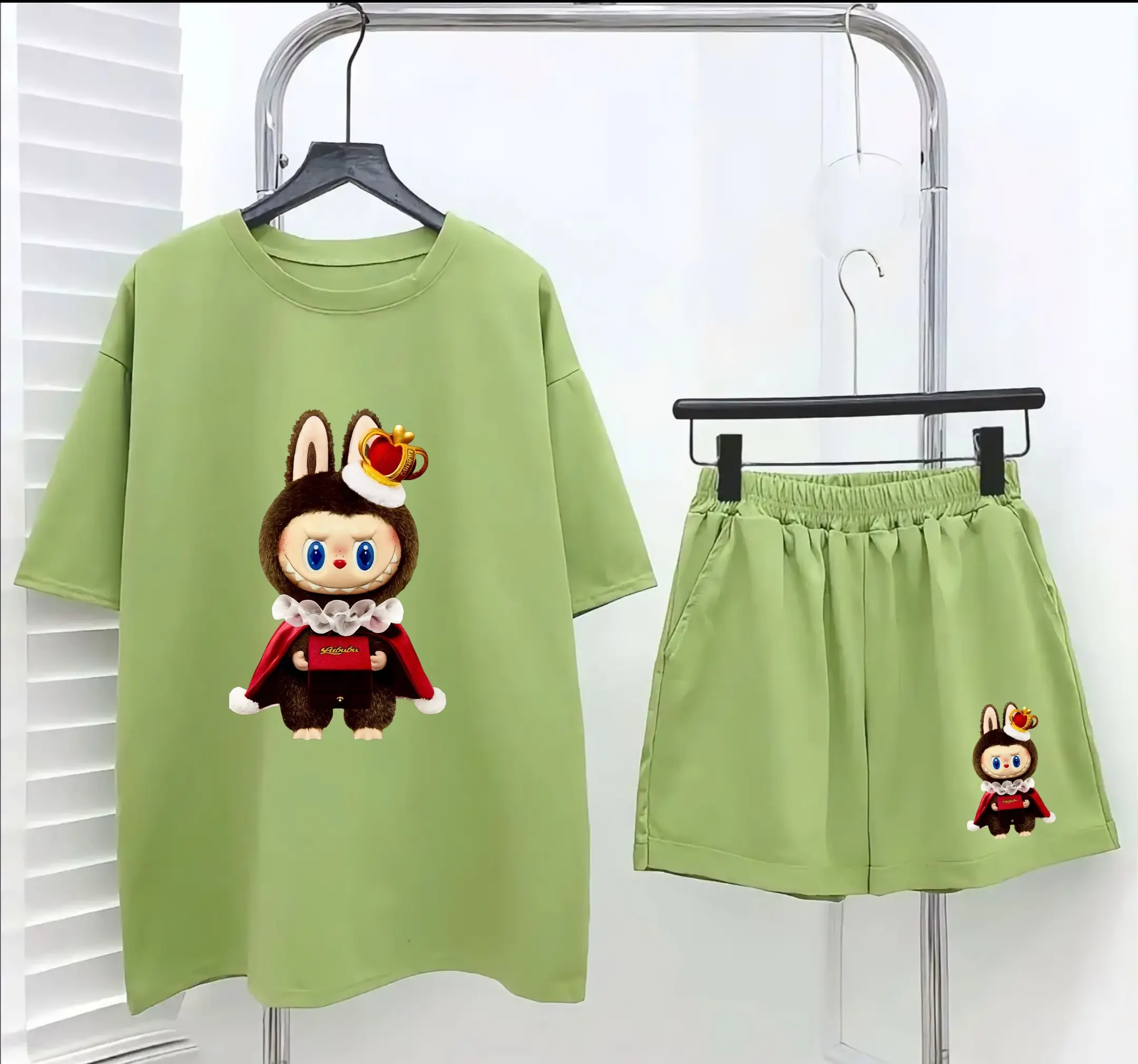 Bộ Đùi Nữ in Hình 5Đ LaBubu(Đế) Cotong Su Co Dãn 4 Chiều - Sét Bộ Đùi Nữ - Áo, Women
