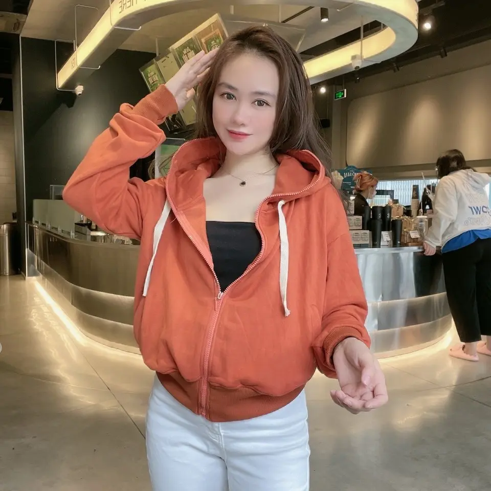 ÁO KHOÁC LỬNG NHẸ THUN DA CÁ NHIỀU MÀU Nhung Kem