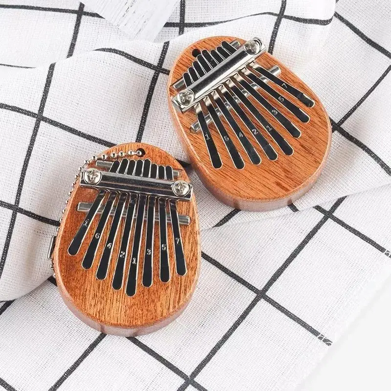 Wooden Mini Thumb Piano Musical Toy, 1 Count 8 Tones Portable Beginner Finger Piano, Music Accessories For Teenager 4