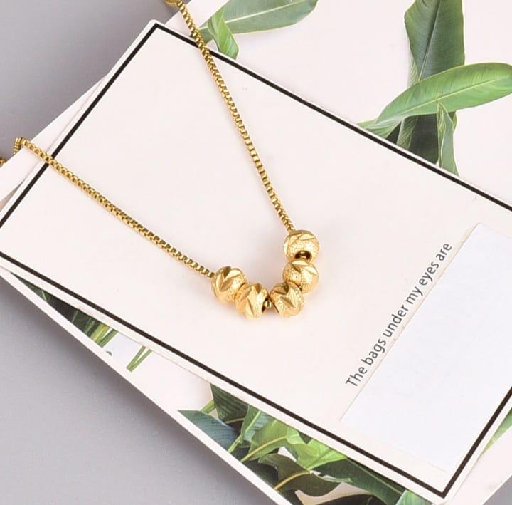 Kalung Wanita Asli Ori Titanium / Kalung Wanita Dewasa Warna Gold Anti Karat / Bisa Bayar Di Tempat 3
