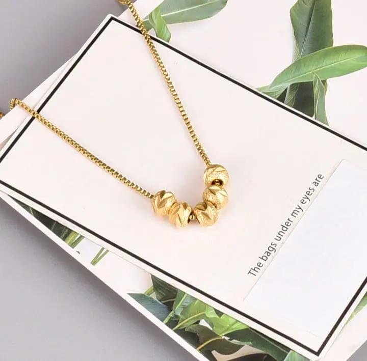 Kalung Wanita Asli Ori Titanium / Kalung Wanita Dewasa Warna Gold Anti Karat / Bisa Bayar Di Tempat 3