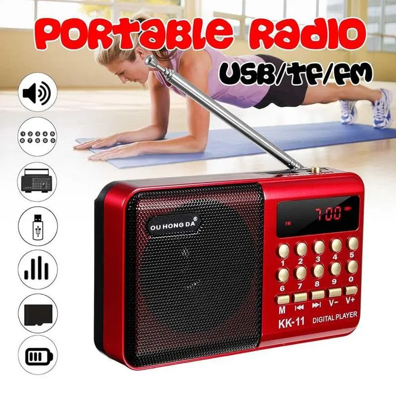RADIO PLAYER W405 Portable FM Radio Player TF Card - K11 Radio Bluetooth B853S Antena
