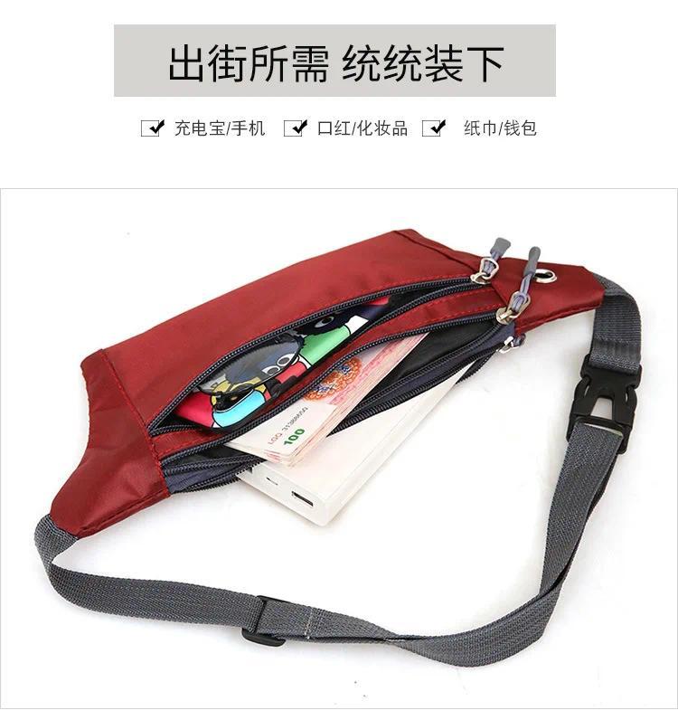 Product Introduction of Fashion Men Women Waist Bag Sport Run Fanny Pack Men Crossbody Chest Bag Mobile Phone Purse Multifunction Belt Bag 6 Color 3
