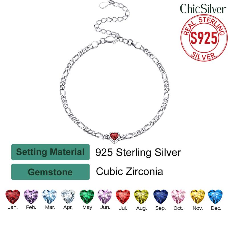 Figaro Figure 8 Chain Anklet Sterling Silver Adjustable Length Polished Figaro Figure 8 Chain Anklet Sterling Silver Adjustable Length Polished