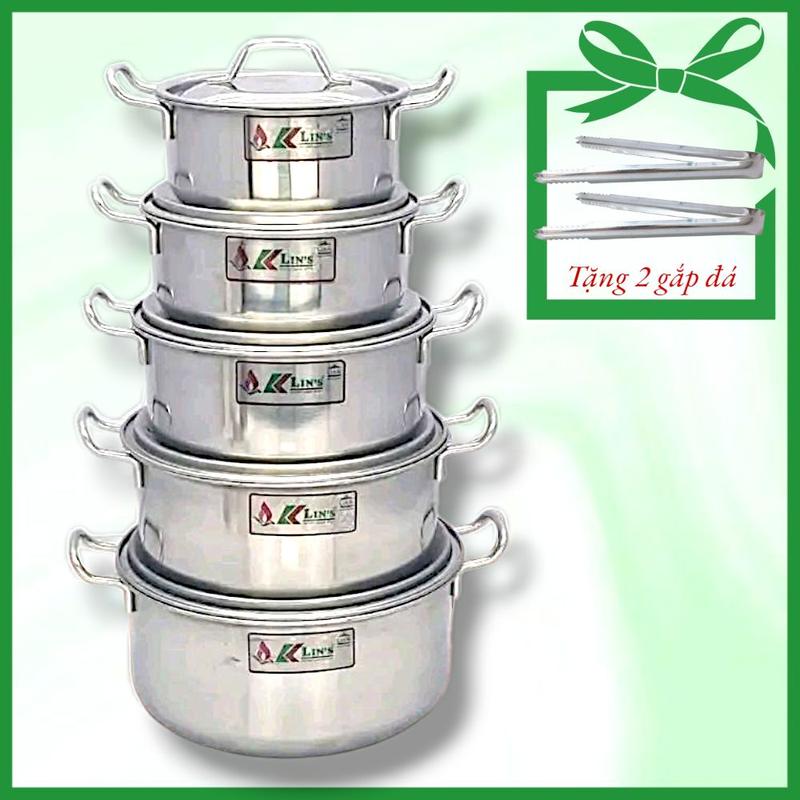 BỘ 5 NỒI INOX KLINS (16-18-20-22-24CM)