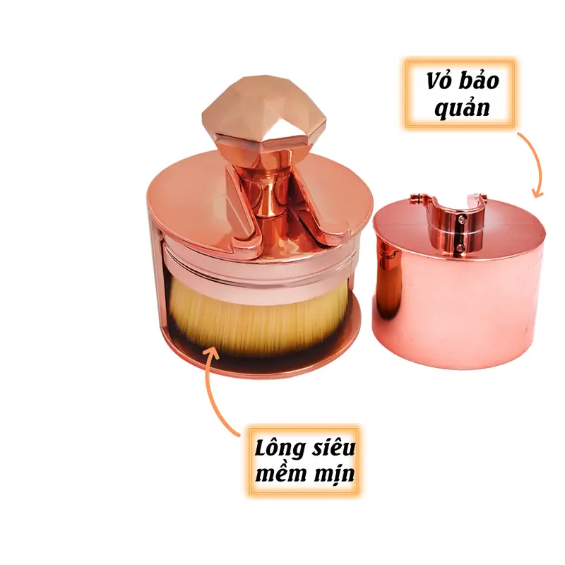 Dụng cụ tán kem nền trang điểm MIANZ, cọ tán kem, đánh phấn lông mềm mịn thiết kế vừa tay 4