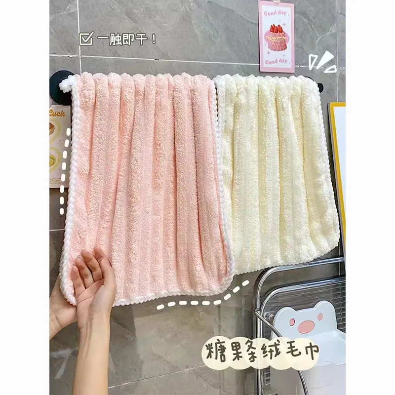 Khăn Gia Dụng Và Rửa Mặt, Chất Liệu Lông Cừu San Hô Cotton Nguyên Chất Thấm Hút, Không Xơ, Thích Hợp Tắm, Dành Cho Nam Và Nữ, Phong Cách Cặp Đôi, Mềm Mại Và Dày Dặn, Hàng Mới Về 0