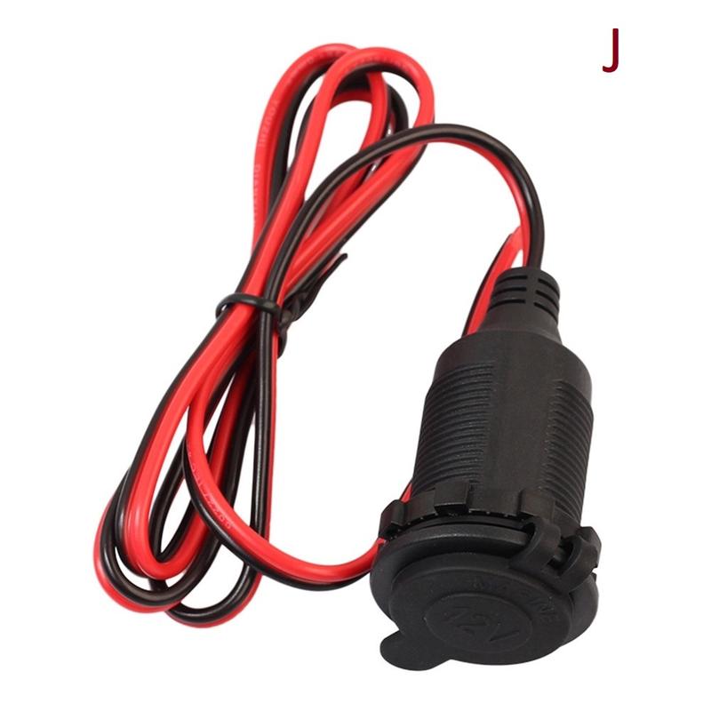 Ổ cắm tẩu sạc nắp đậy 12V - 24V có dây cáp sạc (MẪU J) cho xe hơi, ô tô ( 1 cái)