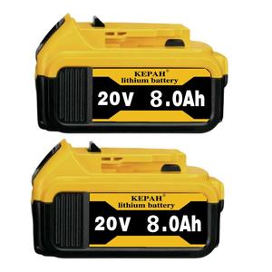 20V 8.0Ah Battery, Replacement for Dewalt 20V Lithium-Ion Battery, DCB203 DCB204 Battery with LED Indicator Light Suitable for Orbital Sander DCW210B