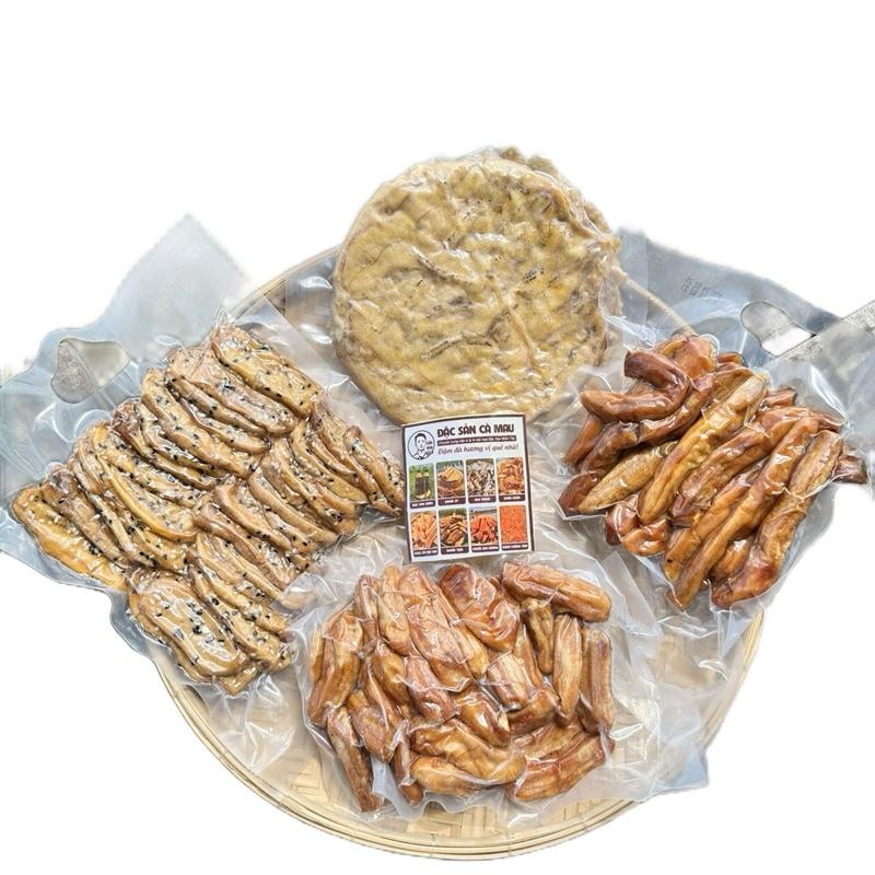 Combo 3 món  (Chuối Ép, Già, Trái, ) 500g mỗ bit Nhà Làm Snack Thức Ăn Ăn Vặt Food Tổng g Chua 8