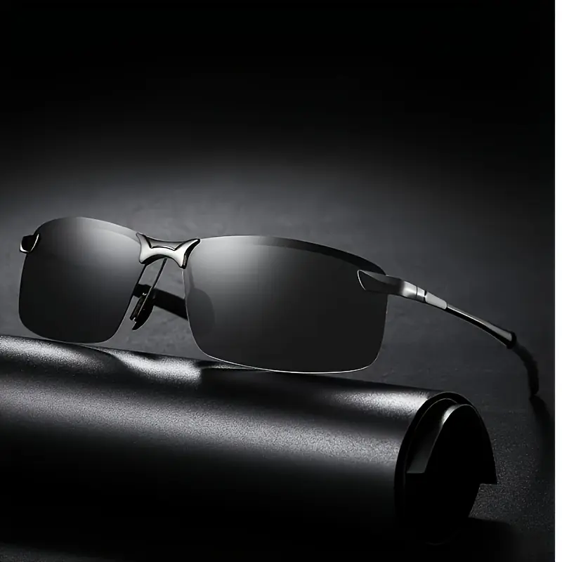 Men's polarized glasses - day/night dual-use, photochromic, metal frame, comfortable hinge, suitable for fishing and outdoor activities, sports | color changing lens frame 4
