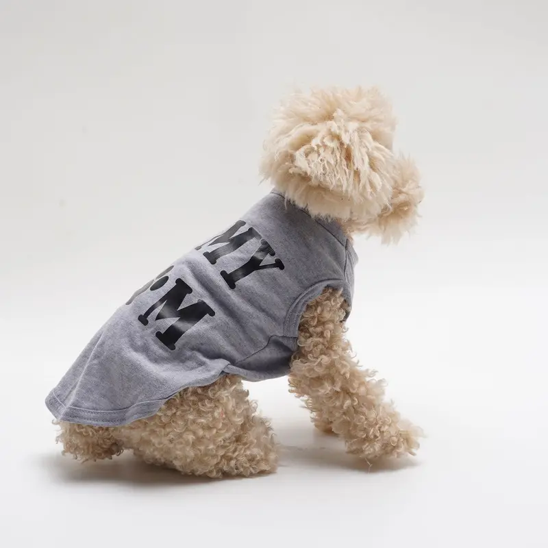 I Love My Mom Letter Print Pet Vest, Breathable Pet Clothes, Summer Thin Pet Clothing for Small Dogs, Dog & Cat Clothing Supplies 3