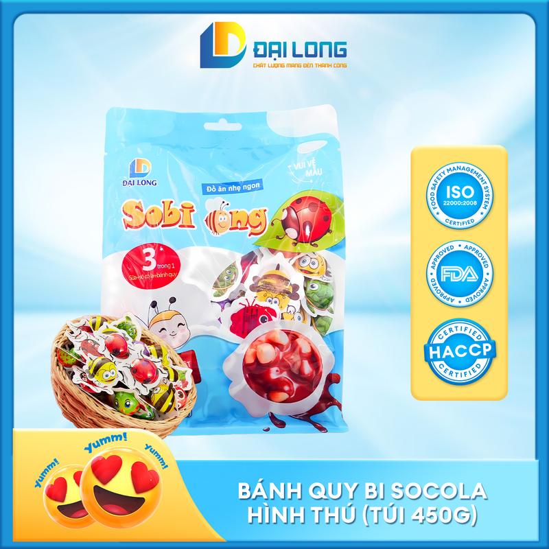 [Túi 450g] Bánh Socola bi hình thú Đại Long siêu ngộ nghĩnh Snack Ăn Vặt Sô Cô La Chocolate Snack Thức Ăn Food Matcha