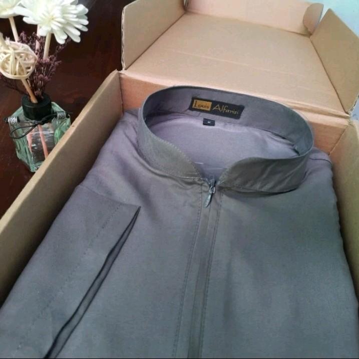 Jubah pria Resleting Dewasa Gamis pria bahan katun premium Muslim Dewasa 4