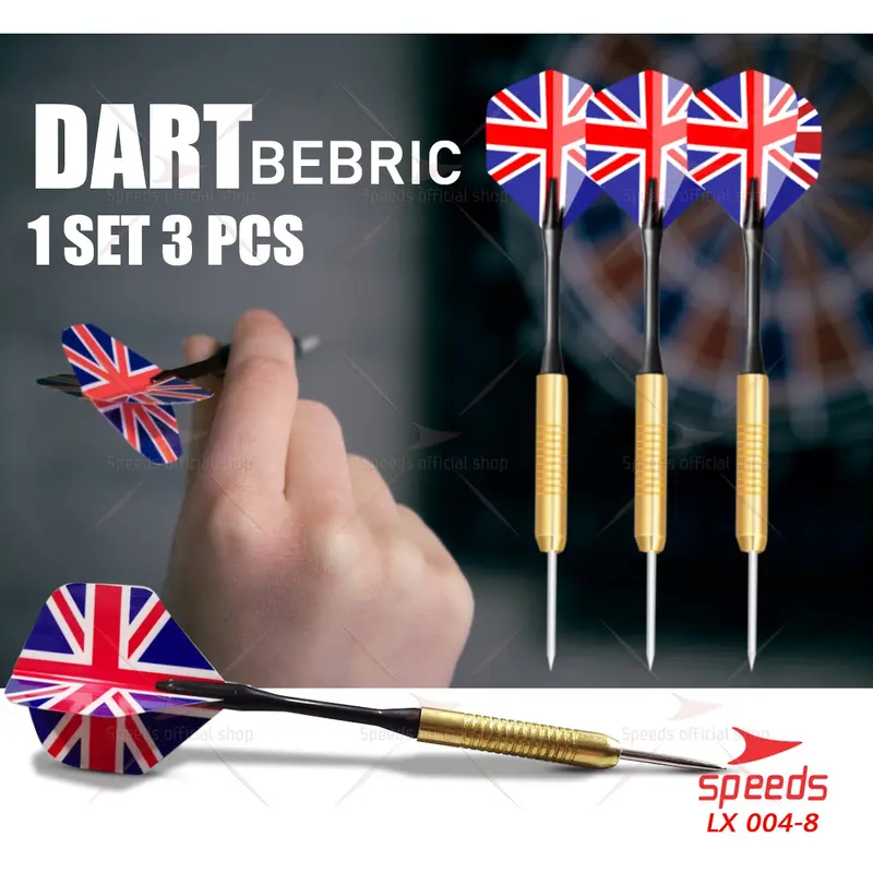 SPEEDS Dart Jarum Pahanan Dart Panah Lempar untuk Dartboard Union Jack Dart Arrow 004-8 7
