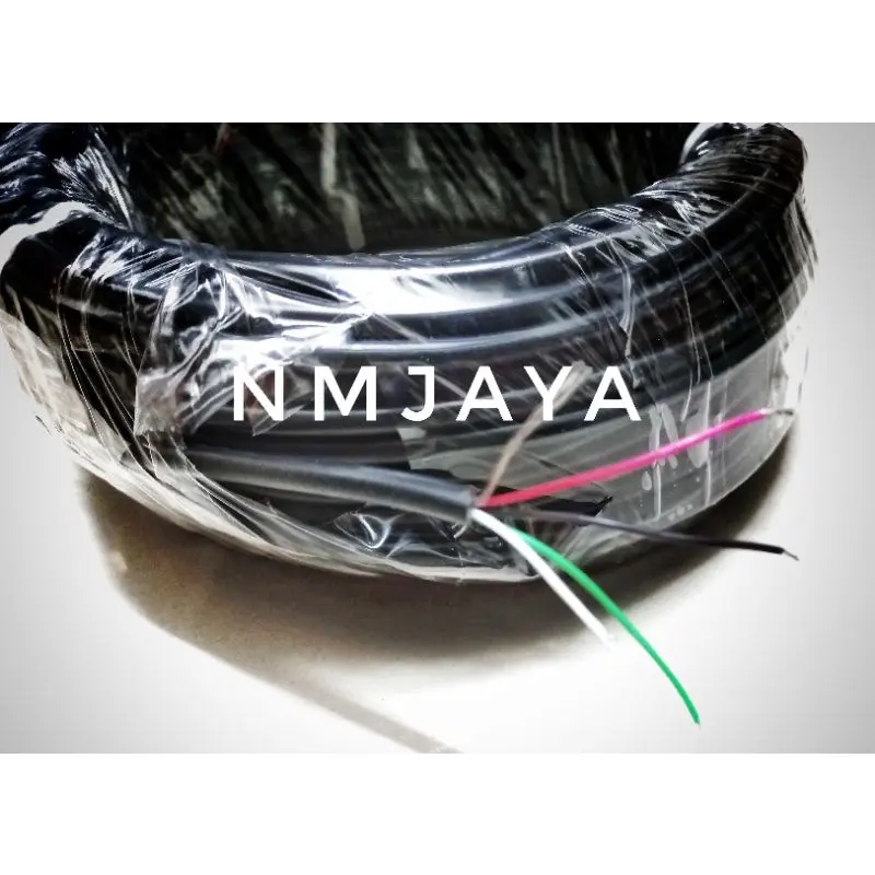Kabel 4 Jalur Kabel Kontrol isi 4 Plus Ground Kabel Serabut Awg 24 Hitam 0