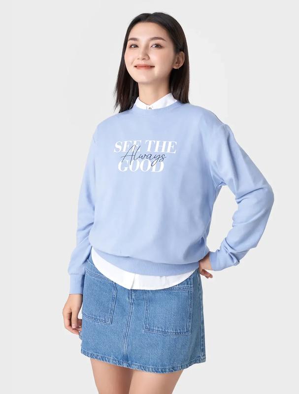   SBD 15-17 12  Áo nỉ nữ bo gấu có hình in CANIFA 6TW23W007 