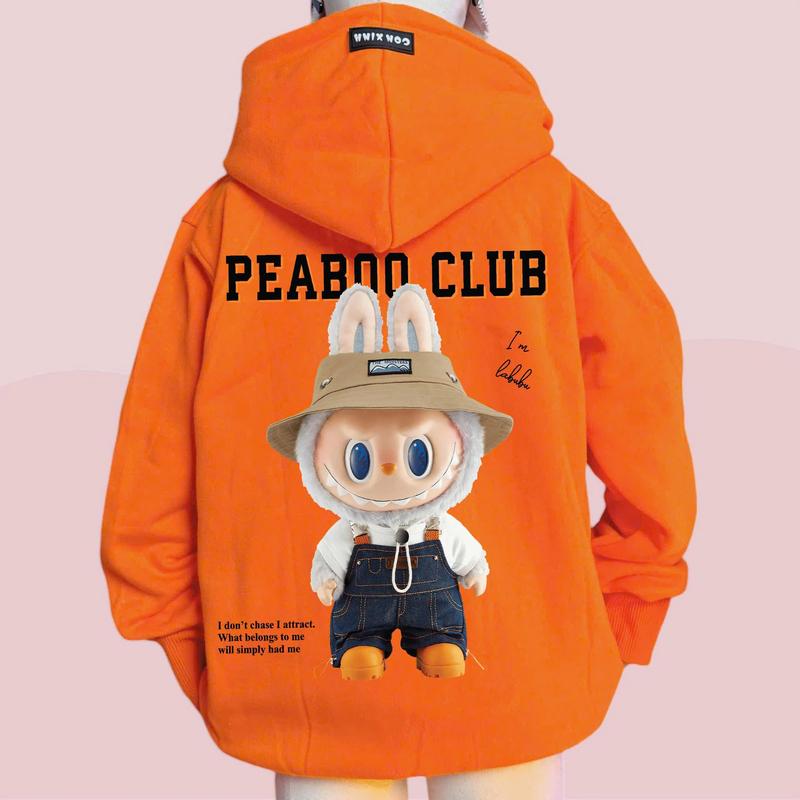 [Mua 2 tặng 1]Áo Khoác Dây Kéo Bé Trai Form Rộng Nỉ Hình In LABUBU CLUB Cho Bé Từ 4 Đến 10 Tuổi tặng áo nỉ ngẫu nhiên