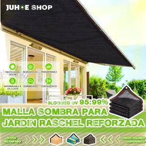 Malla Sombra de Raschel Reforzada para Exteriores 6x4,4x3 Metros, Sombreado 90% y Bloqueo UV 95%, Resistente al viento y la lluvia.Maya Sombra Toldo para Jardin (Varios Colores y tamaños).