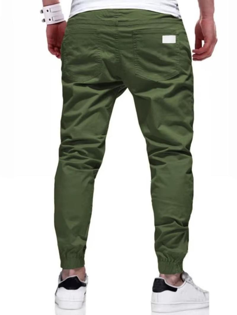 Product Introduction of Men's Drawstring Waist Pants, Regular Fit Casual Comfy Trousers for Work Business Outdoor, Men's Bottoms for Spring & Fall 4
