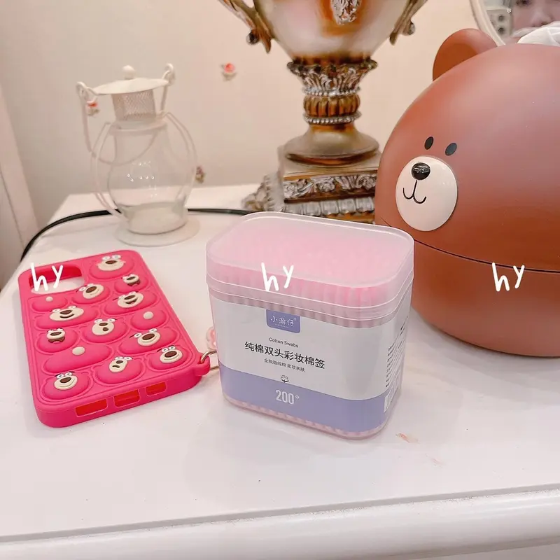 HỘP 200CÂY TĂM BÔNG 2 ĐẦU Trang Điểm Cosmetic Nữ 4