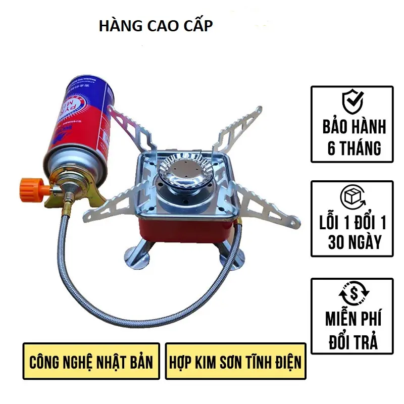 [KHÔNG KÈM BÌNH GA] Bếp ga du lịch mini [DÂY DẪN GAS XỊN ]Cắm Trại, dã ngoại gấp gọn đa năng tiện lợi - Không kèm bình ga 3