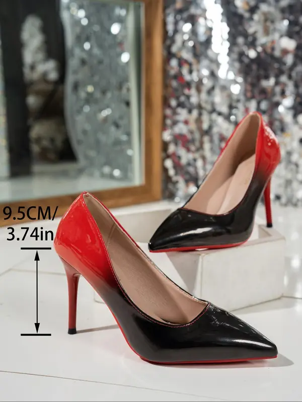 Fashionable Women's Colorblock Ombre Stiletto Heels, Elegant Pointed Toe High Heels for Party, Daily Clothing Decor for Women & Girls, Footwear 4