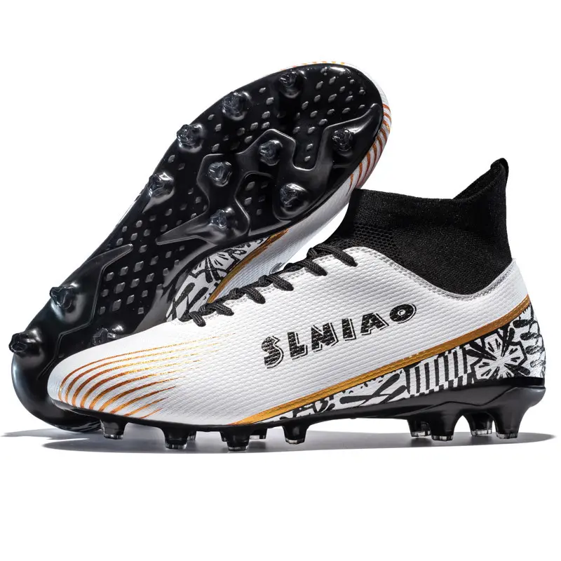 Ready Stock 33-46 Spike Football Boots Youth Football Boots Flying Knit Sports Shoes Training Shoes High-Top Football Boots Grass Training Shoes Football Boots Competition Football Boots Grass Football Boots Quadruple Football Boots Outdoor/Indoor Foot