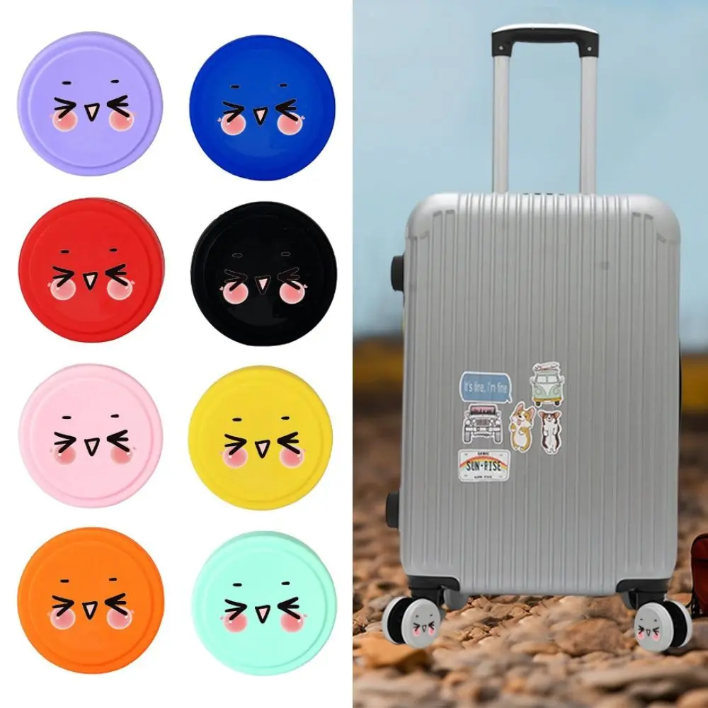 8Pcs Universal Silicone Luggage Wheels Protector Cover Reduce Noise Anti-slip Luggage Caster Shoes Shock Absorption Reduce Wheel Wear Trolley Box Casters Cover Luggage Accessories