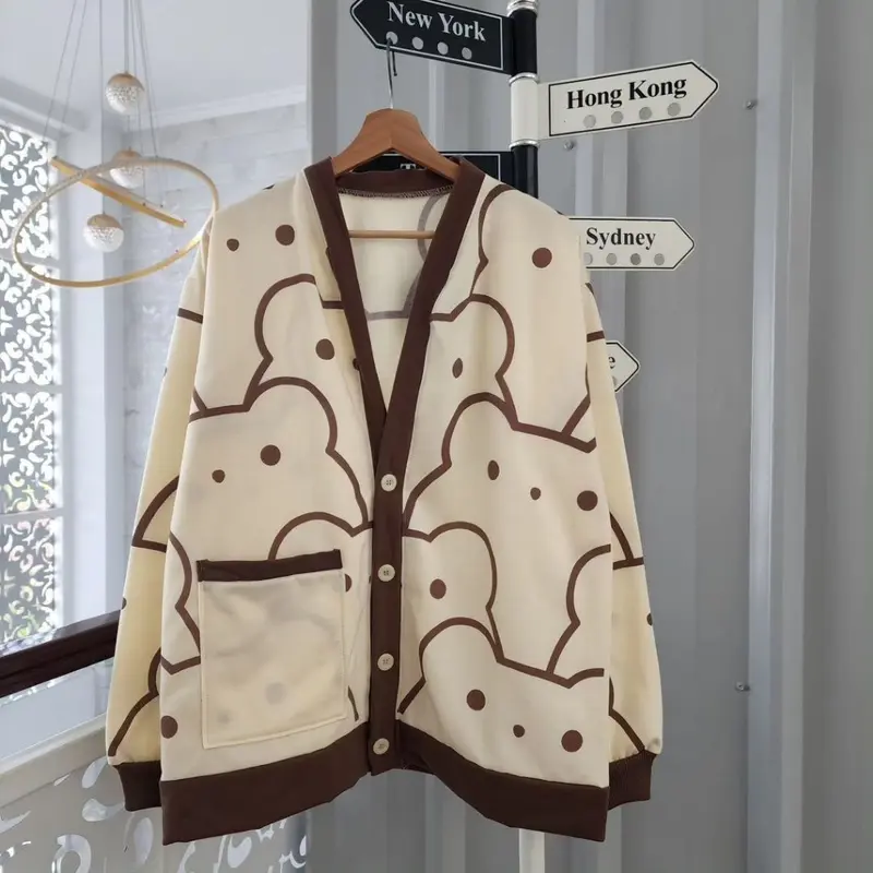 OUTER LOTS BEAR CARDY MOTIF LUCU KARTUN TERBARU ATASAN WANITA 3