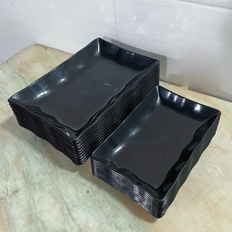 Đĩa Nhựa Phíp Chữ Nhật 2 Size, Đĩa Phíp Đựng Hoa Quả Bánh Kẹo Nhiều Màu Sắc 1