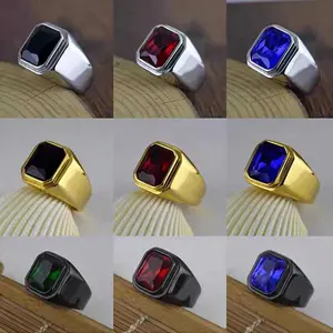 CINCIN MERAH RUBY SIAM PRIA SUPER KEREN - SUPER EKSLUSIF WARNA BLACK/AKSESORIS PRIA ELEGAN POPULER