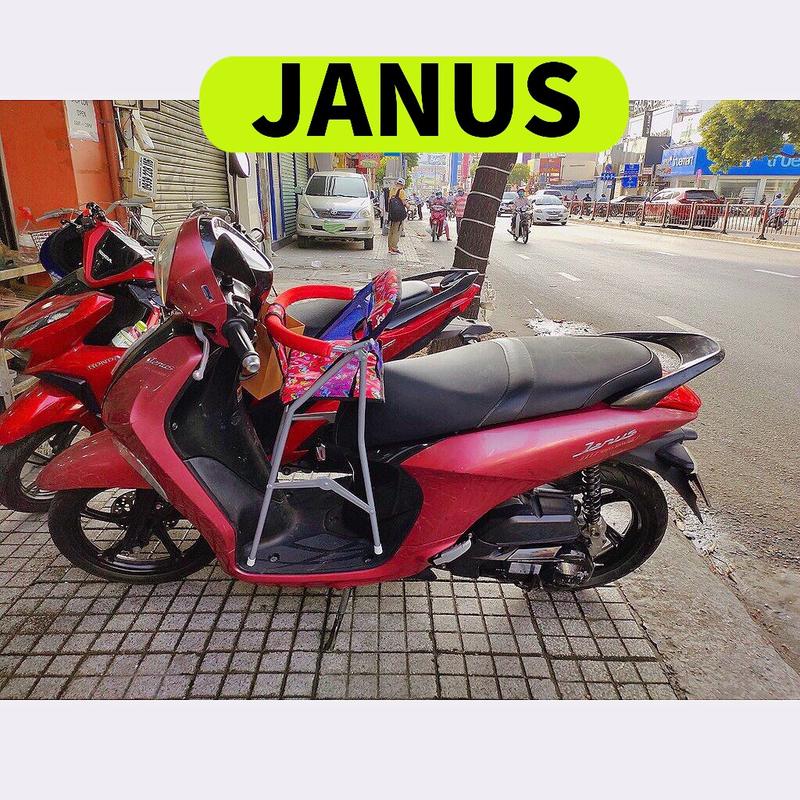 Ghế ngồi xe JANUS cho bé, ghế ga xếp sắt sơn tĩnh điện gấp gọn, ghế đi xe máy JANUS, ghế xe máy tay ga Phụ Kiện Phụ Tùng