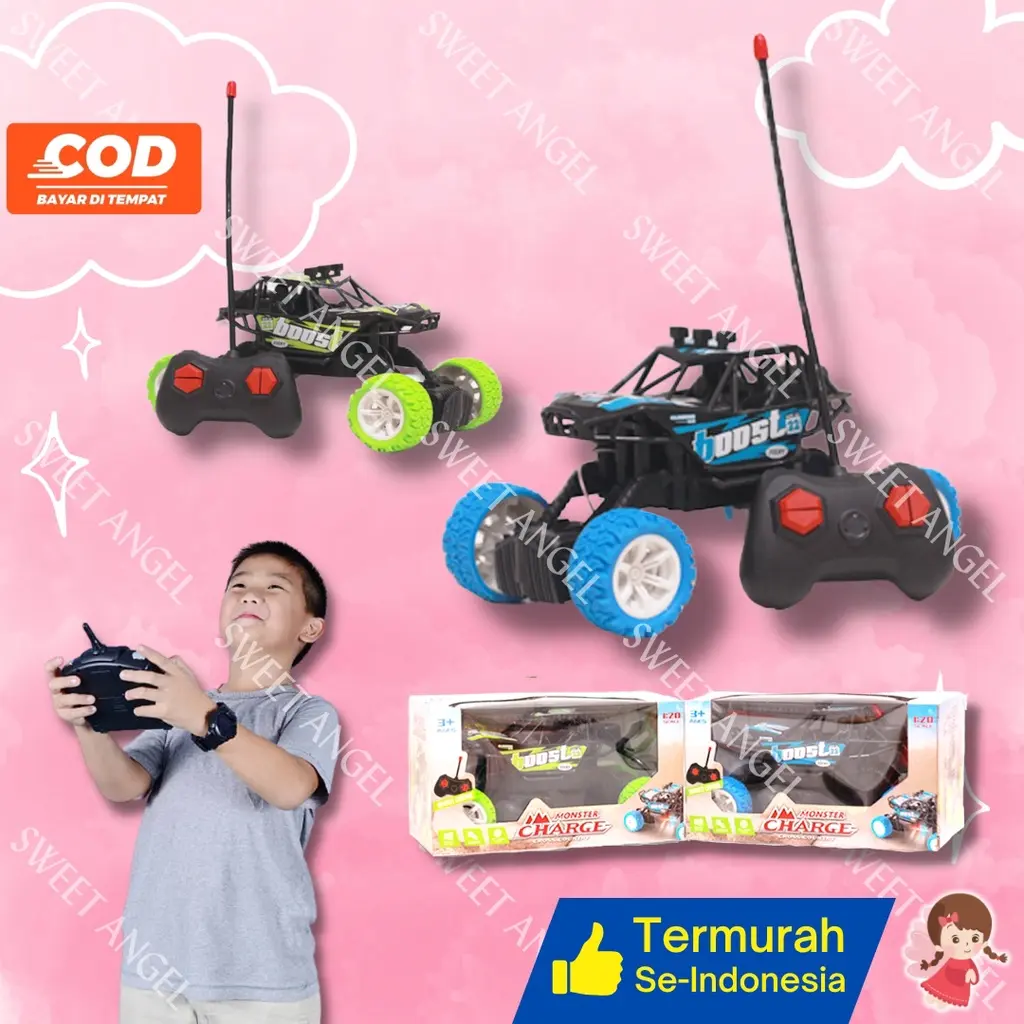 Mobil Remote RC Mini OffRoad Baterai Cas Mainan Mobil Remote Control (6688-137A)