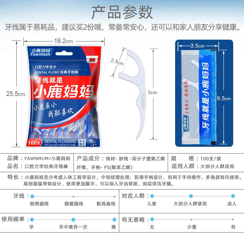 Product Introduction of FAWN MUM Floss Disposable Independent Packaging Ultra-Fine Dental Floss Toothpick Dental Floss Box Bags Floss Wholesale 14