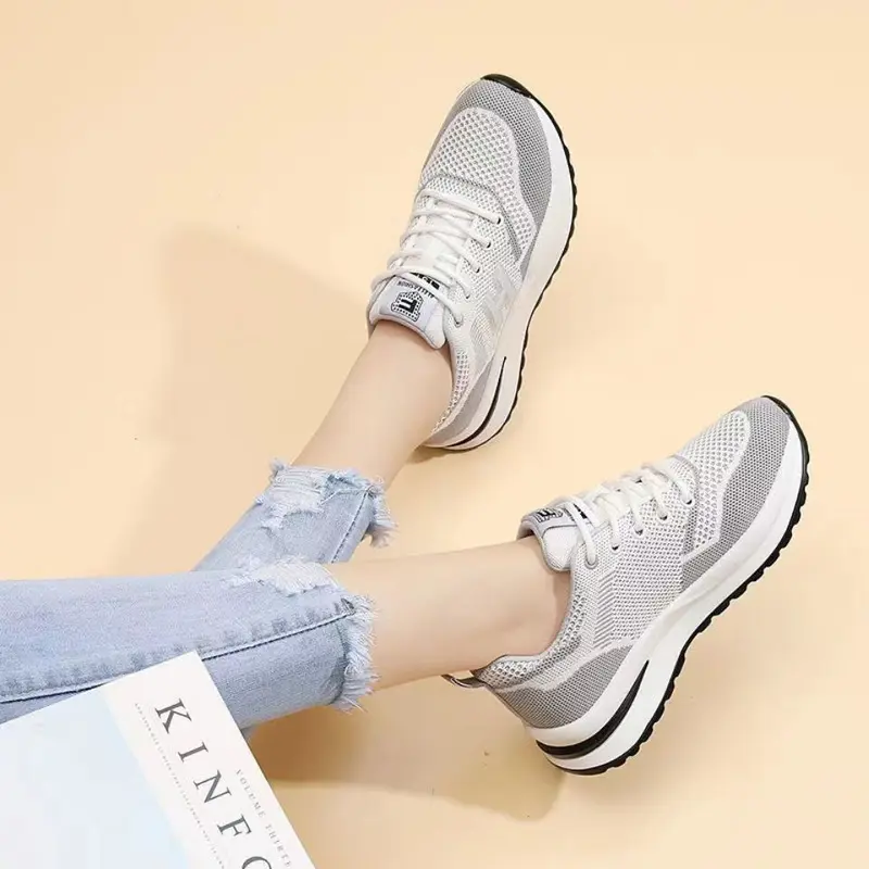 Giày Nữ, Giày Thể Thao, Dễ Phối Đồ Giày Chạy Bộ, Hàng Thật, Thường Ngày Và Nhẹ, Đế Mềm Và Chống Mài Mòn, Khối Màu, Khử Mùi, Phổ Biến 5