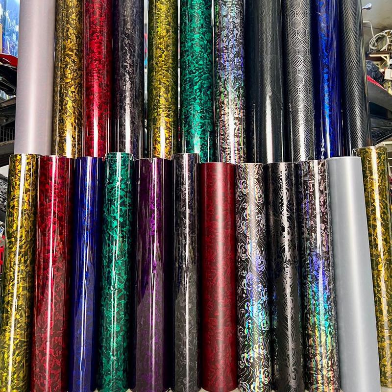  DEcal FORGED CARBON FILM TẠO ĐIỂM NHẤN Đen nhám đen bóng xanh bóng DÁN XE  điện thoại laptop trang trí Nhãn Dán khổ 50cm dài nhất 1,5 m 