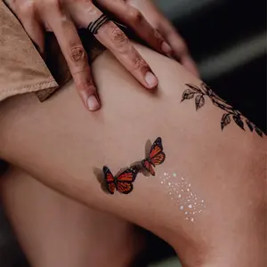 POTATOO 3D Butterfly Tato Temporer Waterproof Temporary Tatto