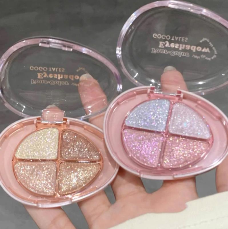 Bảng Phấn Mắt 4 Ô Nhũ Highlight GOGO TALES Glittering Colorful GT733 - GogoTales nội địa trung