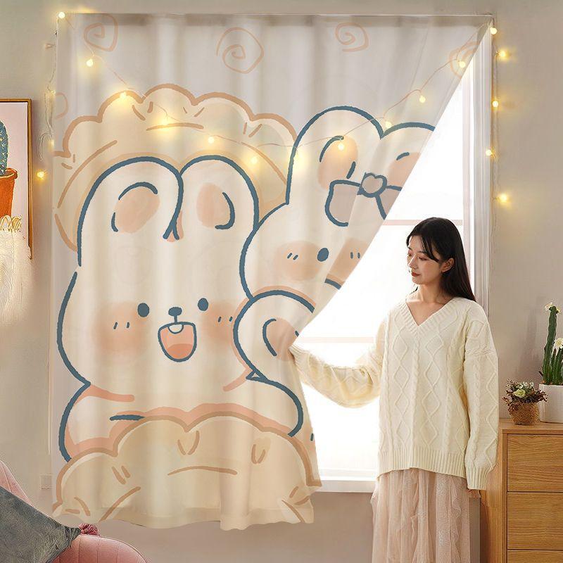 Rèm Velcro, Lắp Đặt Không Cần Lỗ, Phòng Ngủ Đơn Giản, Tự Dính, Vải Che Nắng, Thích Hợp Cho Cửa Sổ Vịnh, Mái Che Nắng Mới 2024 0