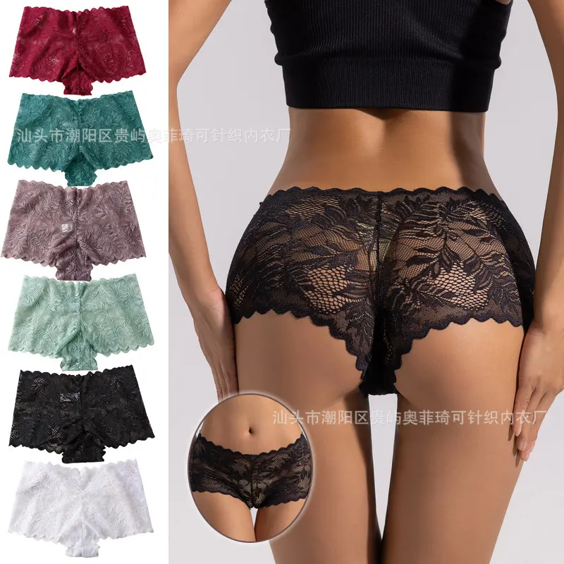 Quần Lót Ren Ngắn, Dành Cho Phụ Nữ, Cạp Thấp, Thiết Kế Hoa, Đồ Lót, Có Cỡ S-XL, Thích Hợp Cho Bé Gái, Phong Cách Gợi Cảm, Quần Lót Nữ, Đồ Lót