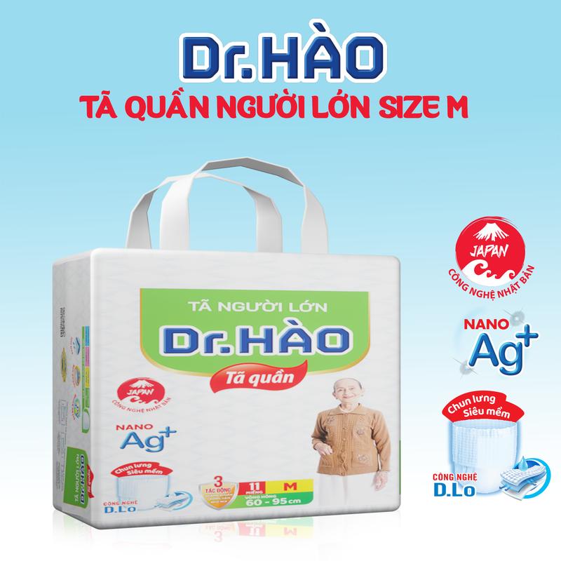 Tã quần người lớn Dr.Hào size M 10 miếng bỉm quần cho người già bỉm cho người bệnh tả quần người lớn siêu thấm khô thoáng kháng khuẩn chống hăm khử mùi