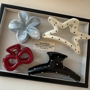 กิ๊บติดผมสาวฉลาม สไตล์ญี่ปุ่น ดีไซน์น่ารัก โปร่งใส ลายจุด แฟชั่น ขนาดใหญ่ หวาน เครื่องประดับผม