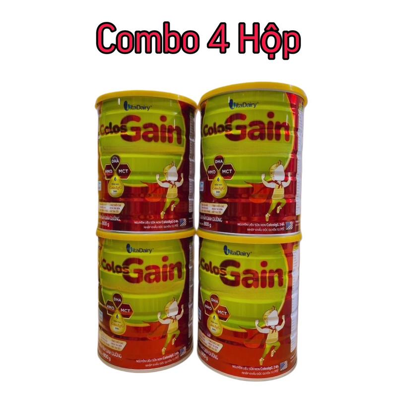 [ VitaDairy] - combo 4 hộp colos gain 800g ( không kèm quà )  Milk