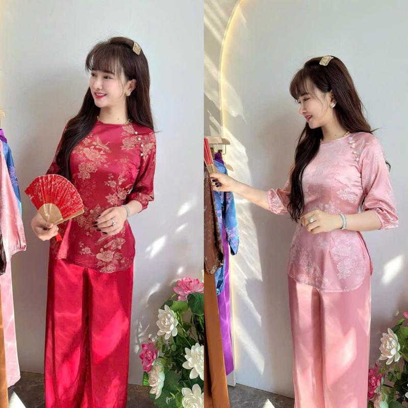 SÉT BỘ LAM,BỘ LAM ĐI CHÙA, BỘ LAM ÁO KÈM QUẦN CHẤT VẢI GẤM TỐ NGA CAO CẤP ĐỦ SIZE S,M,L,XL,XXL 6