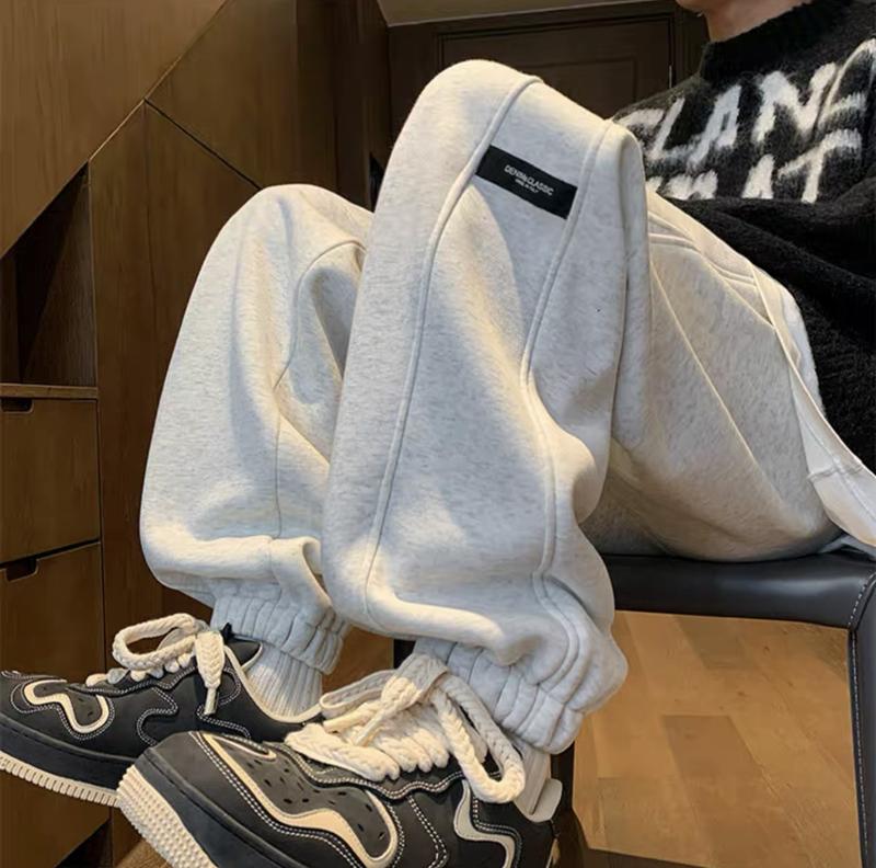 Quần Ống Rộng Dáng Suông Vải Nỉ Bông DENMS CLASSIC Sọc Kẻ Unisex - Quần Jogger Thể Thao Nam Nữ Phong Cách Ullzang NB2