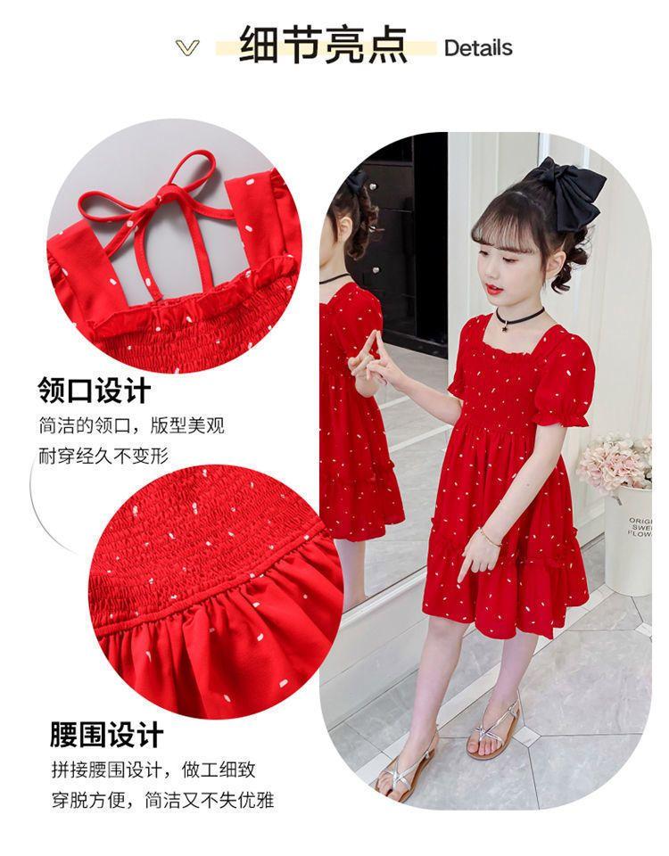 Product Introduction of Váy Voan ngắn Tay Cho Bé Gái, Cỡ Trung Bình Và Lớn, Váy Tay Phồng Cho Trẻ Em, Thời Trang, Quần Áo Trẻ Em, Hàng Mới Về Mùa Hè 2024 4