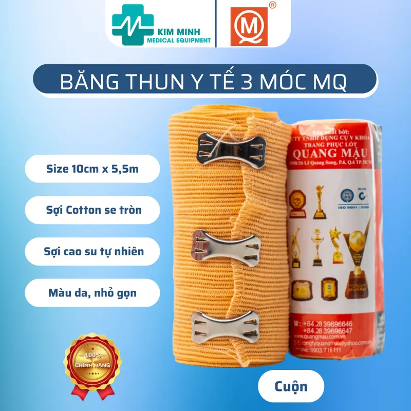 Băng thun y tế co giãn 1 móc, 2 móc, 3 móc, 4 móc hãng MQ 2