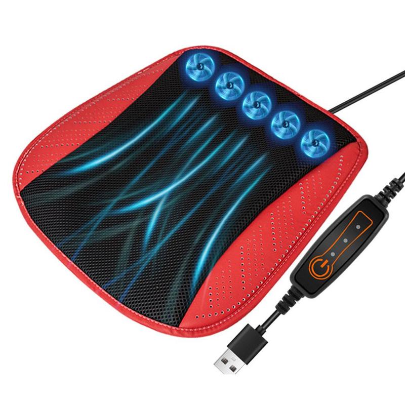 Product Introduction of Universal Car Seat Summer Cool Air Seat Cushion with USB Fan Fast Blowing Ventilation Seat Cooling Refrigerated Car Seat 27